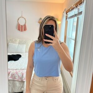 GymShark Women's Blue Sleeveless Top